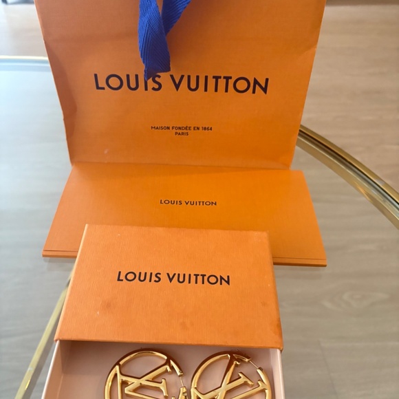 Louis Vuitton Hoop Earrings – Gold - Picture 2 of 2